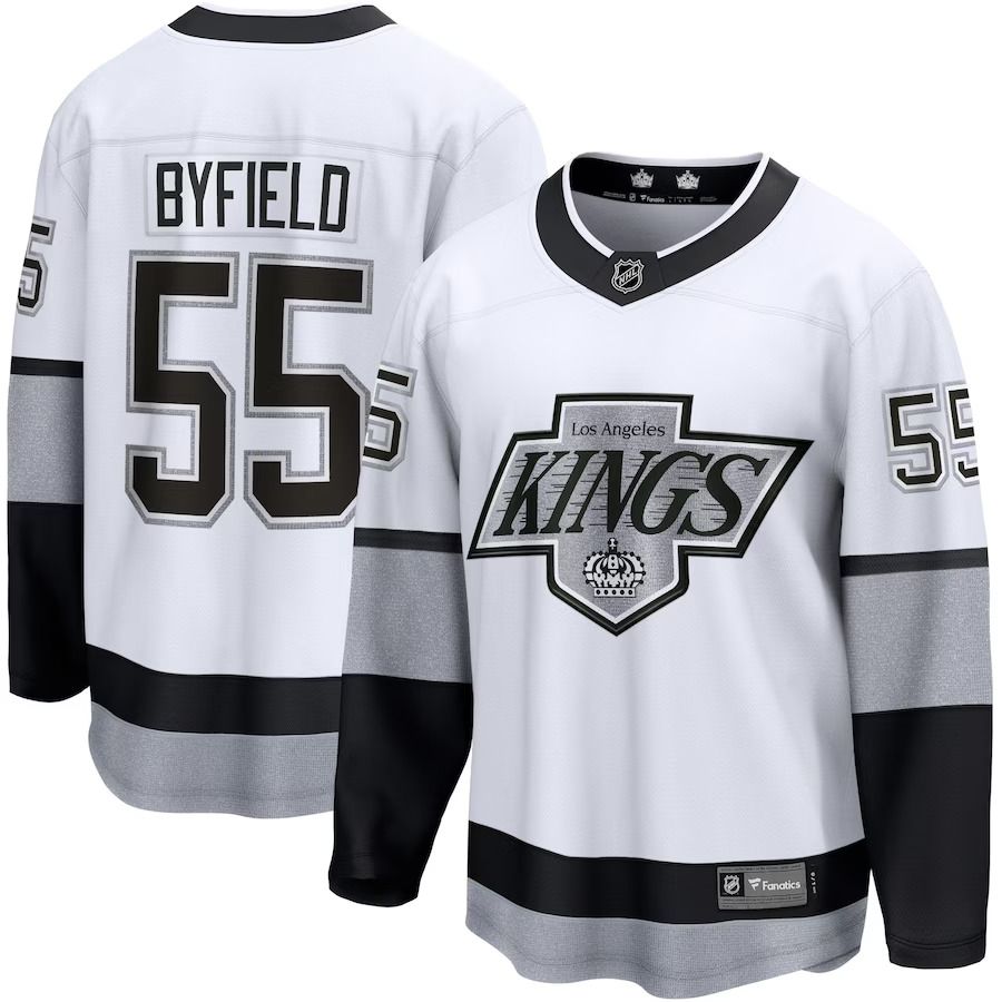 Men Los Angeles Kings 55 Quinton Byfield Fanatics Branded White Alternate Premier Breakaway Player NHL Jersey